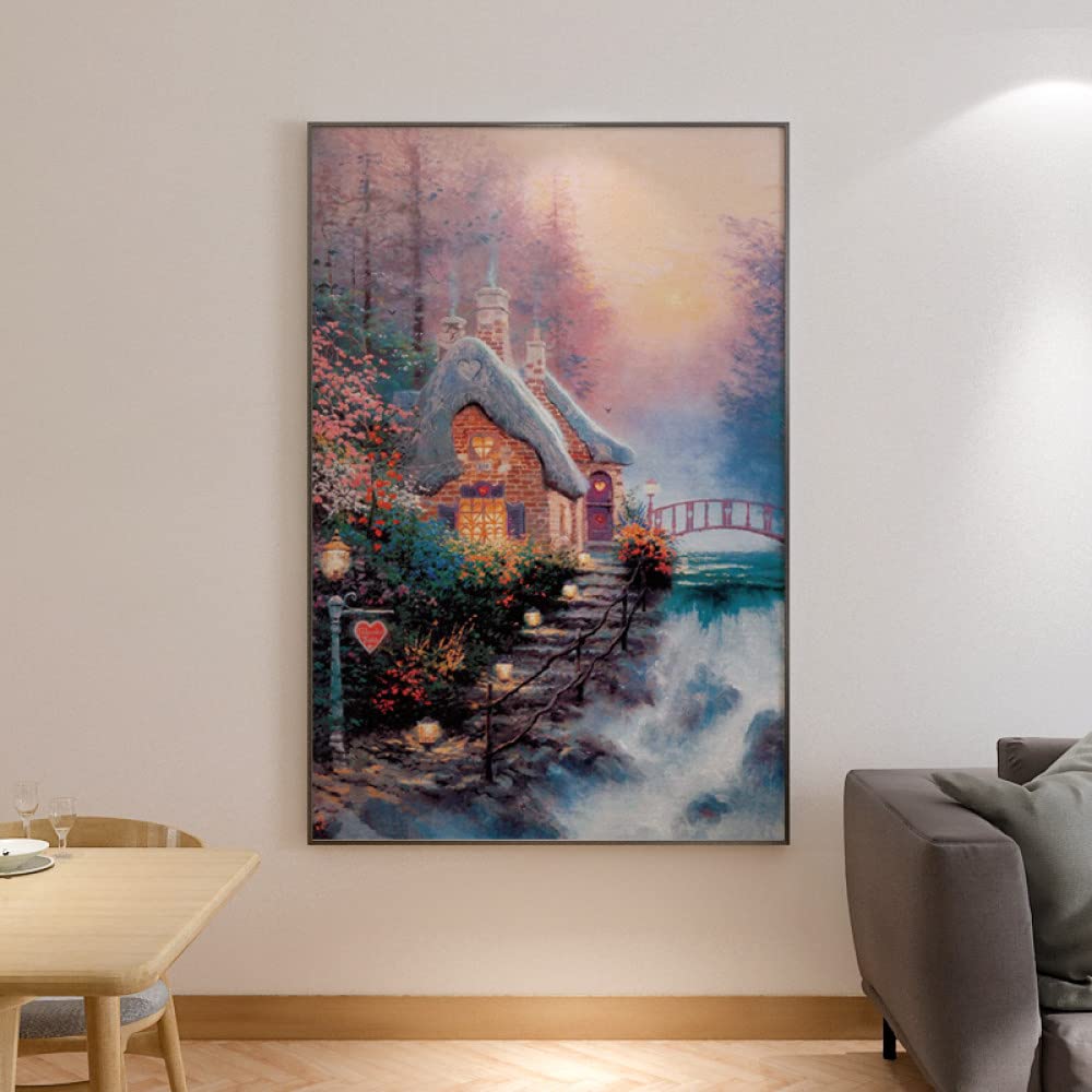 Peinture murale paysage grand format pour habiller un mur