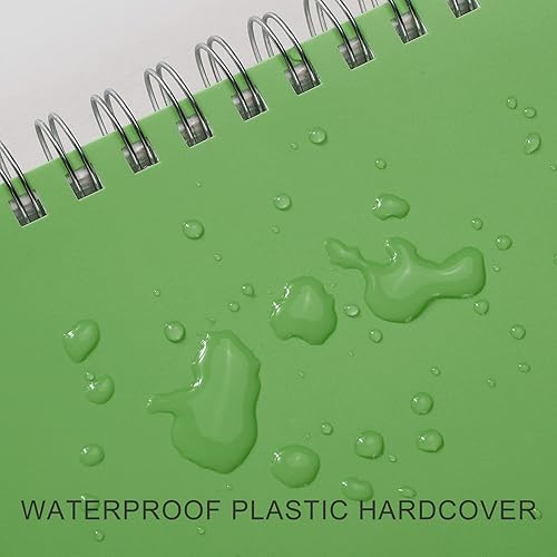 Miniatura 3 de HIUKOOKA Cuaderno de cuadrícula en espiral A4, cuaderno grande de 300 páginas, cuaderno de papel cuadriculado con cubierta de PVC, 8.27 x 11.2