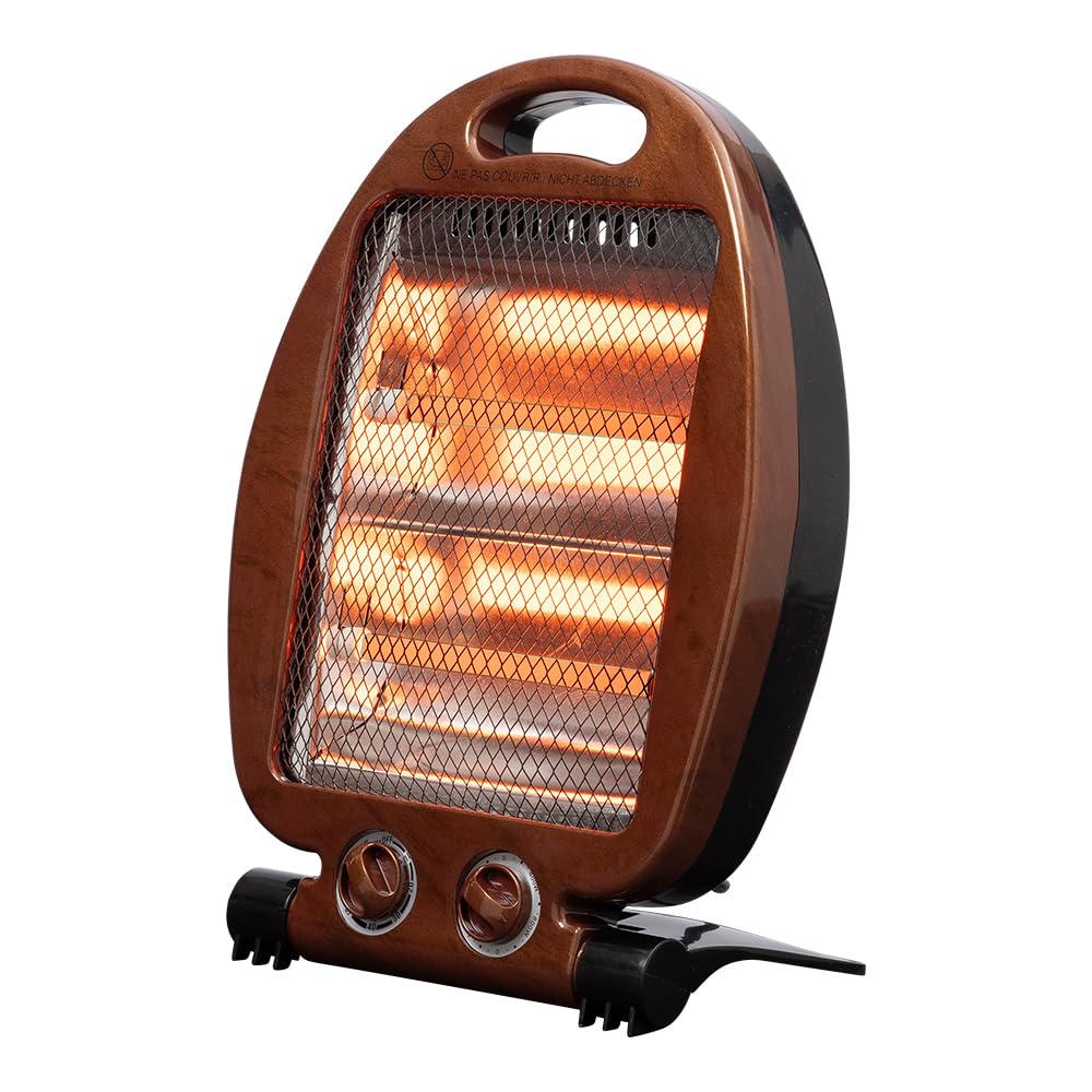 EUROtops Stufa a infrarossi 400/800 W, silenziosa, riscaldamento rapido profondo, timer, pieghevole, sicuro, per casa e ufficio