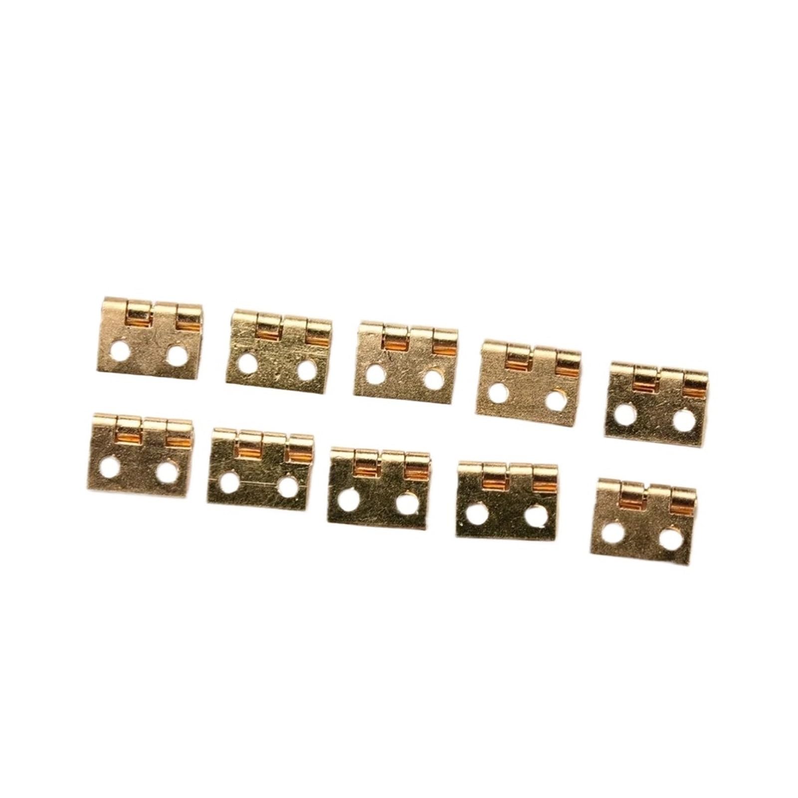10x8mm Golden Mini Dollhouse Hinge with Screws 25Pcs