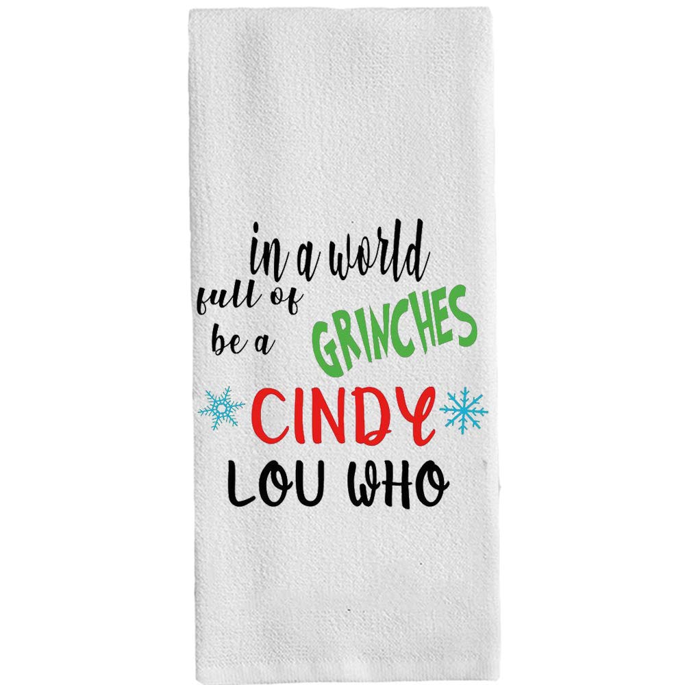 FaceYee in a World Full of Grinches Hand Bathroom Towels Dish Towels Washcloths Funny Christmas Decoratives 14x 30 Inch(35x75cm) Color:a World Full of Grinches