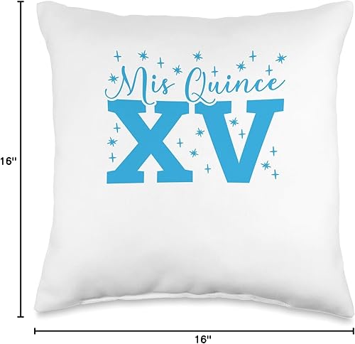Miniatura 4 de 15 Birthday Quinceanera Gifts Sweet 15 Mexican Birthday Party Quinceanera Mis Quince Años - Almohada de 16 x 16 pulgadas, multicolor