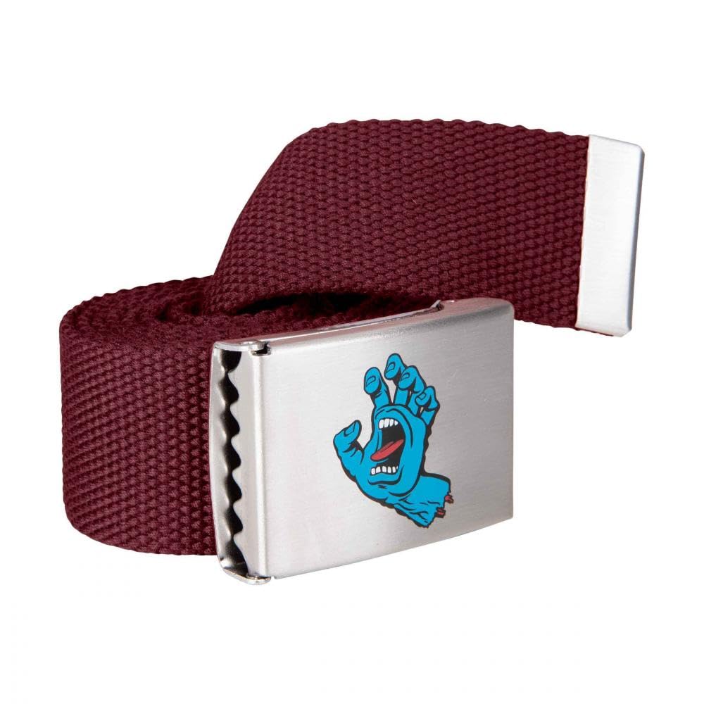 Santa Cruz Screaming Mini Hand Belt Dark Cherry Webbing Bottle Opener One Size