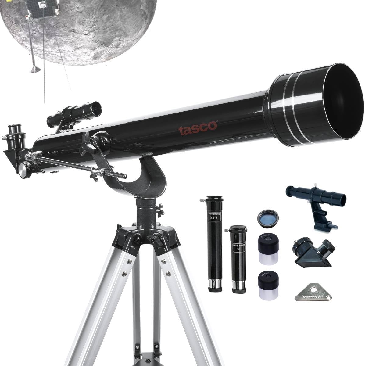 Tasco Novice 60x800mm Novice Black Refractor, Box 30060800, Multicolor