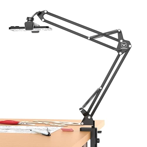 TechMaven Overhead Mobile Stand for Desk & Bed | 360 Degree Adjustable Phone Holder | Flexible Lazy Arm Clamp | Metal Smartphone Mount | Video Recording Photography Live Streaming & Content Creation