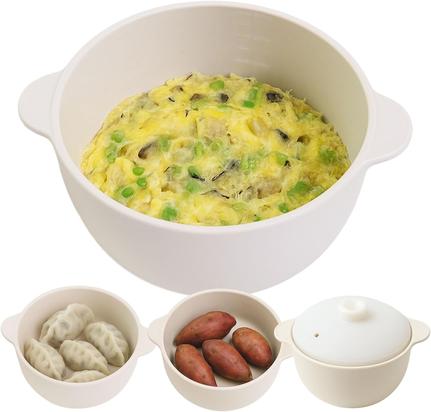 Premium Silicone Steamer – BPA-Free, Safe for Microwave, Oven, Dishwasher – 800ml – High Heat Resistance, Made in Korea