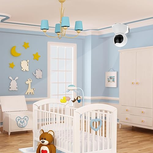 Miniatura 2 de Sumnacon 3 estantes pequeños de pared, soporte de vigilancia de acrílico con adhesivo y tornillos, estante universal para cámara de seguridad,