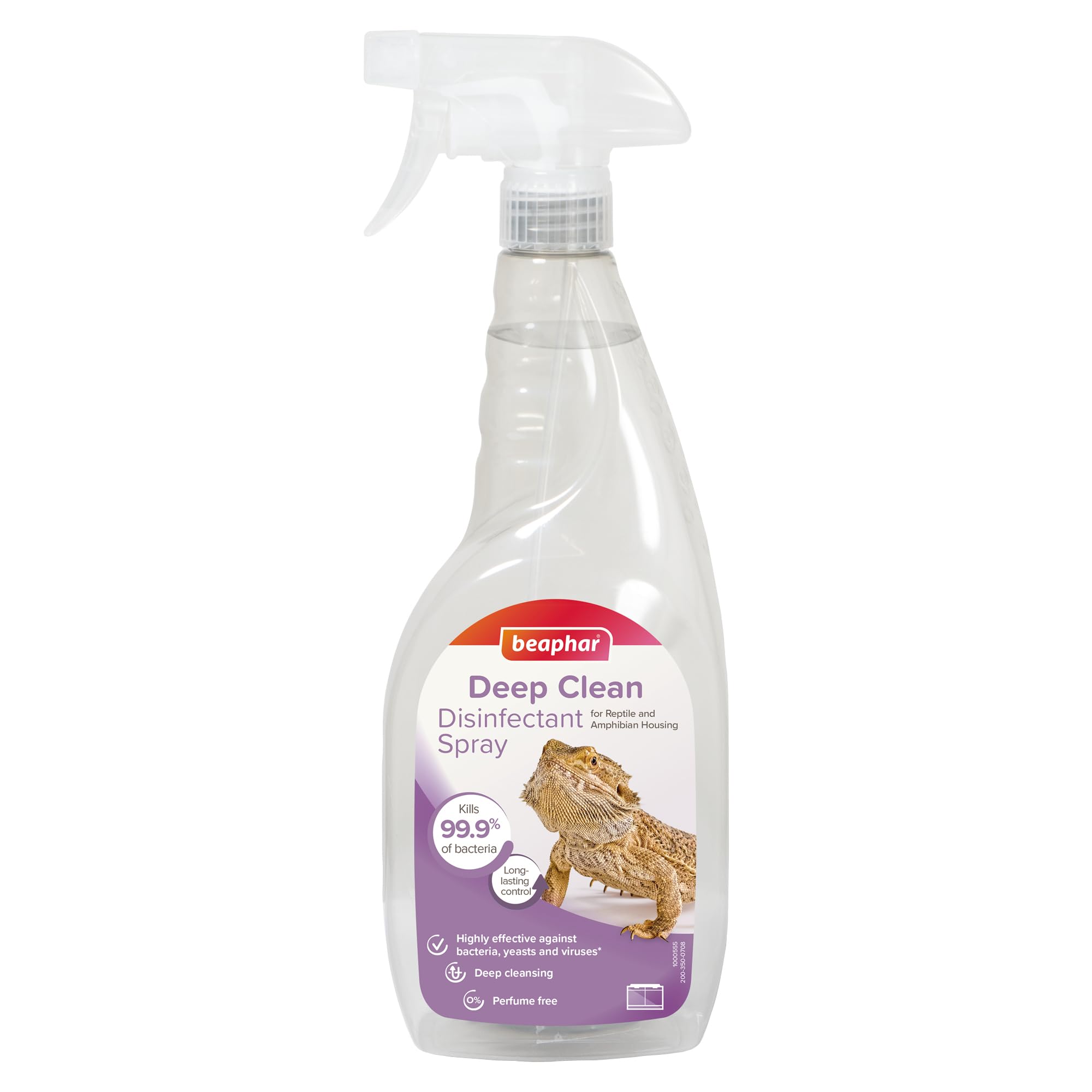 Beaphar - Deep Clean Disinfectant Spray for Reptile & Amphibian Housing - Kills 99.9% of bacteria - Highly-effective - Deep-cleansing - Long-lasting protection against bacteria & viruses - 750ml