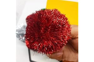 YYCRAFT 15 Pcs 2" Jumbo Tinsel Glitter Pom Poms
