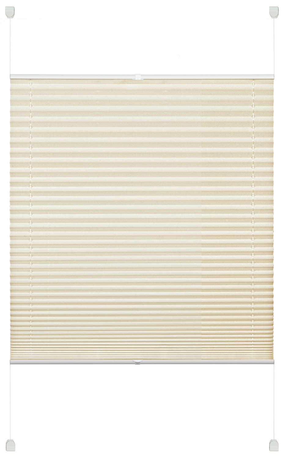 Deco Company Pleated Blind, Polyester Beige, 55 x 130 cm