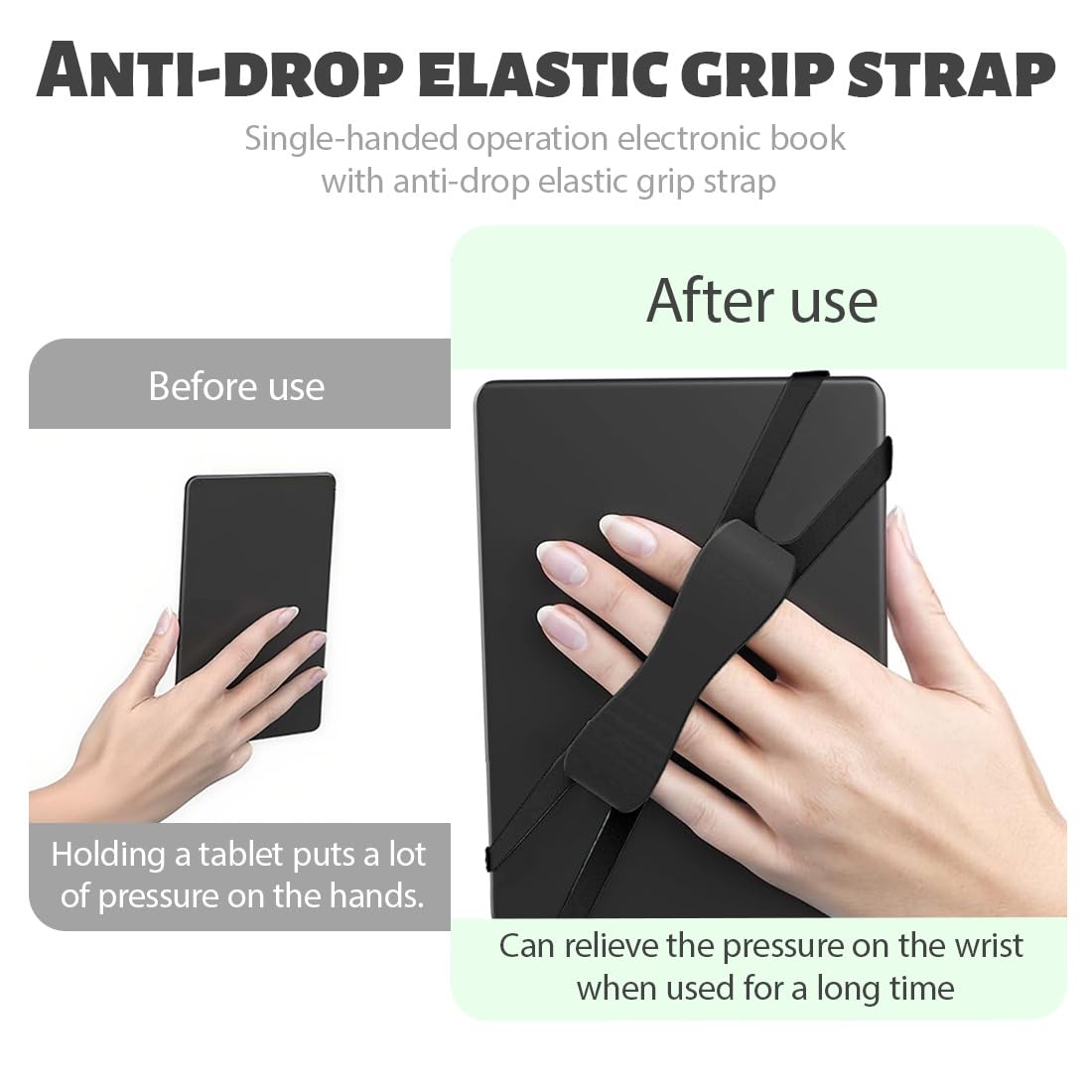 Supporto Universale Antiscivolo per Lettura a Letto in Silicone per 6-8" Kindle eReaders Fire Tablet, Verde