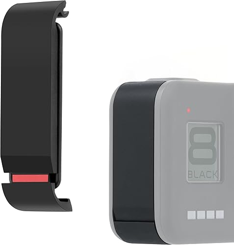 SOONSUN Aluminio 33ft impermeable reemplazo batería cubierta puerta lateral para GoPro Hero 8 Negro Acción Cámara