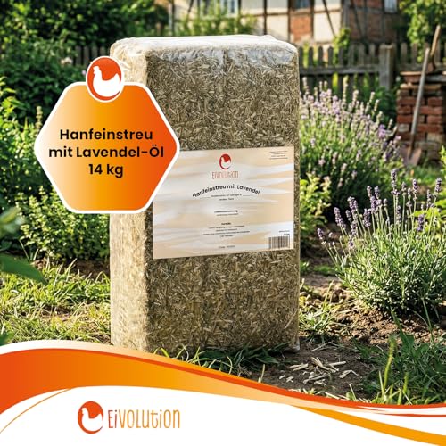 eivolution Hanfeinstreu mit Lavendel- 14 kg Ballen- staubarm, hohe Saugkraft, ca. 140 L Streuvolumen-8