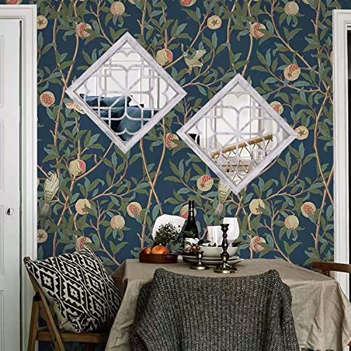 Rustic Decorative Wall Mirror Decor- Living Room Farmhouse Wall Mirrors, 2Pcs Wall Mounted Mirror For Bedroom Kitchen Bathroom Entryway Laundry Home Decor Clearance, 12 Inch Small White Mirror Art #TOP1