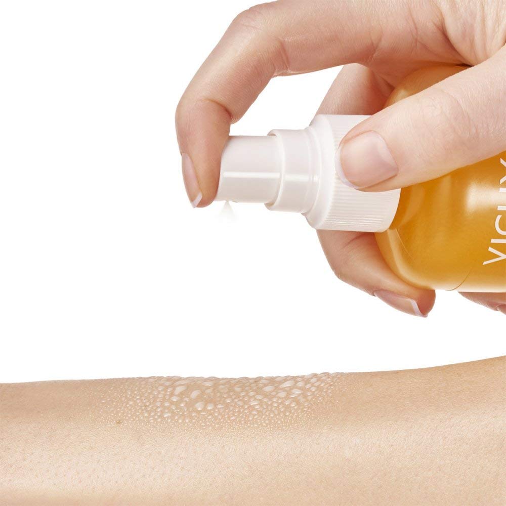VICHY Capital Soleil spray do opalania intensywnie opalenizny, do pielęgnacji przeciwsłonecznej z wysoką ochroną przed promieniowaniem UV, do skóry wrażliwej, bez białych pozostałości, działanie