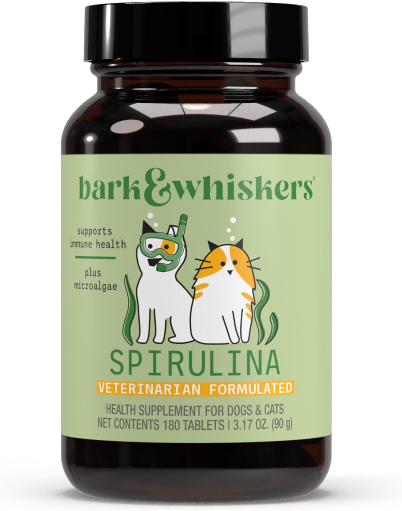 Dr. Mercola, SpiruGreen, for Cats and Dogs (180 Tablets), with Organic Spirulina and Microalgae,Organic Spirulina, Non GMO, Soy Free, Gluten Free
