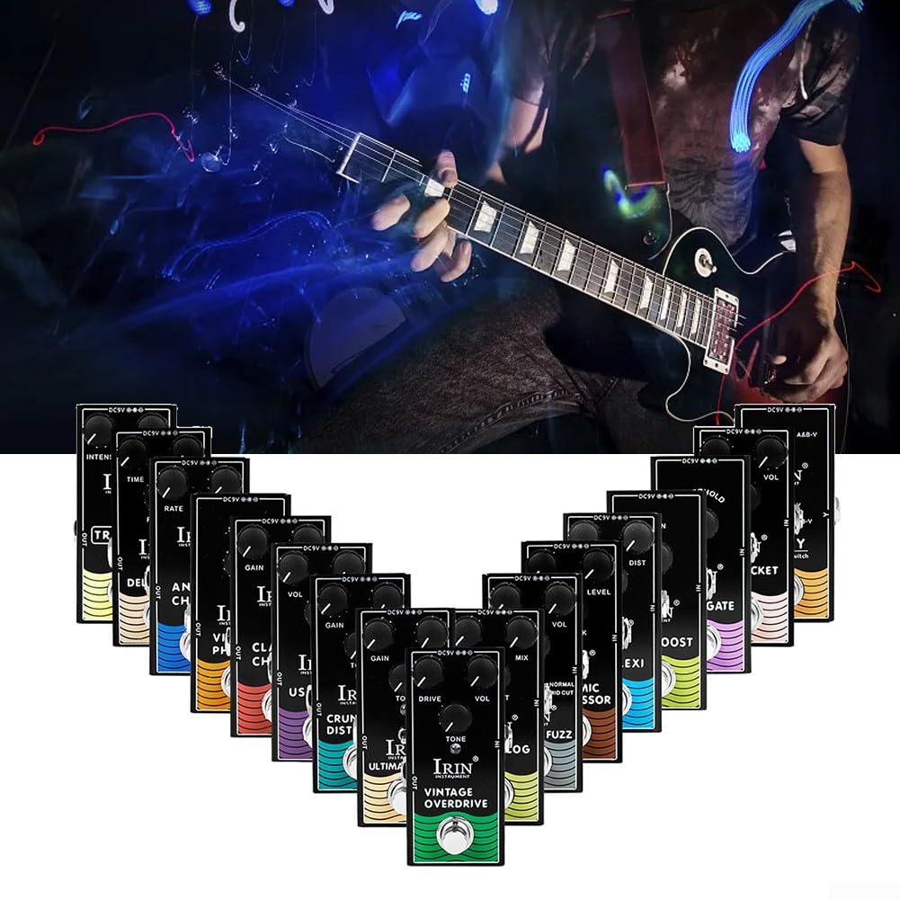 Pédale d'effet guitare multi-effet analogique Delay Chorus (RF08)