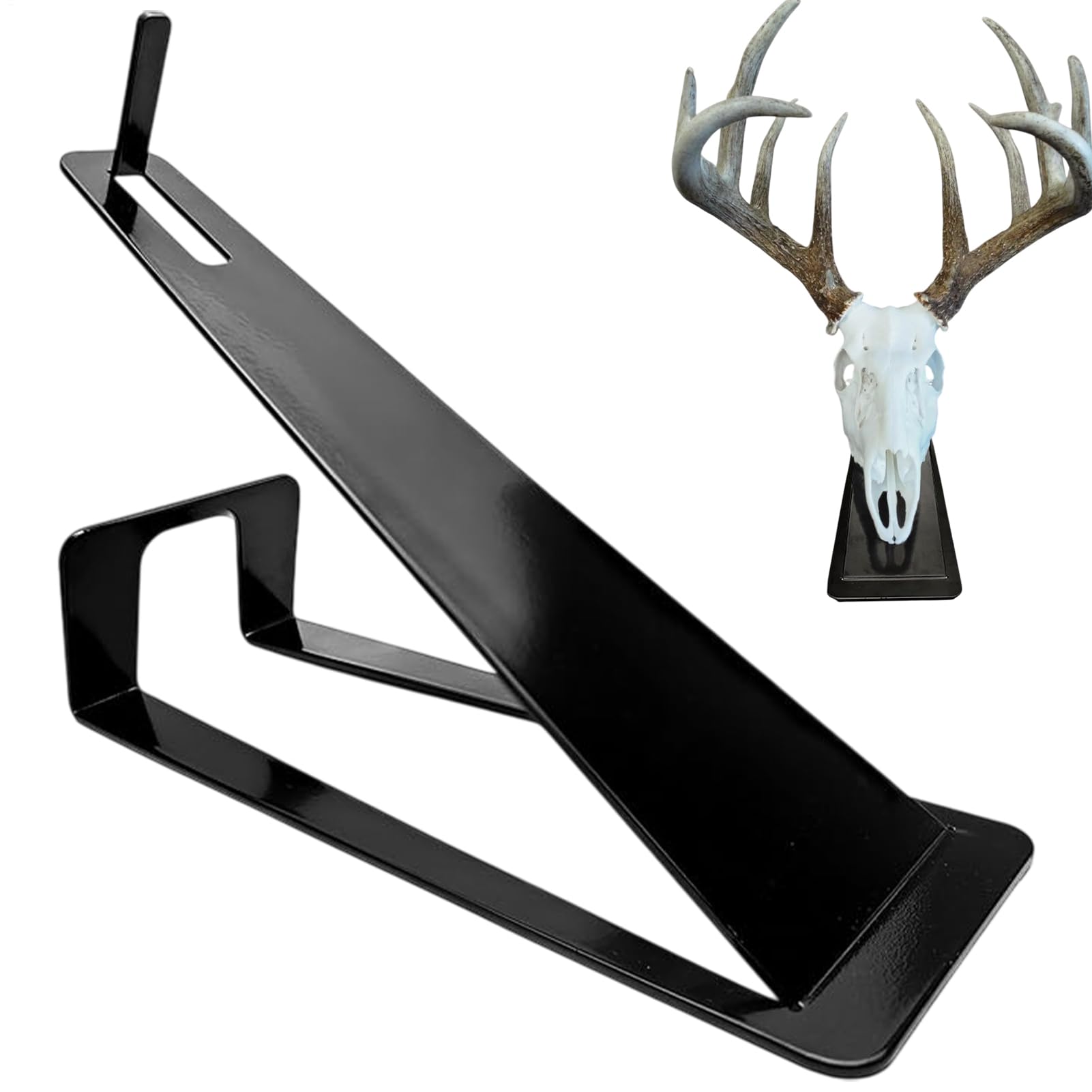 Europäischer Totenkopf-Aufhänger, 3D-Wandhaken, Hirsch-Trophäe, Knochen-Display, 29 x 10 x 21 cm, schnelle Einrichtung und stilvolle Funktionalität, verstellbarer Montageständer für