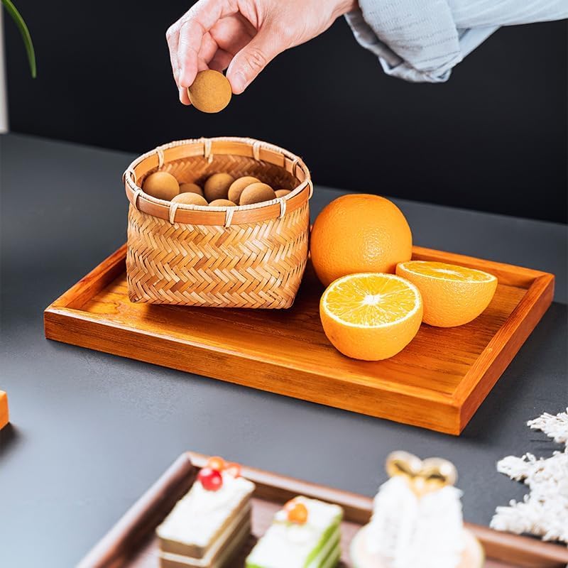 Amazon｜GriMei ウッドトレイ 和風レトロ茶器トレイ 木製トレー