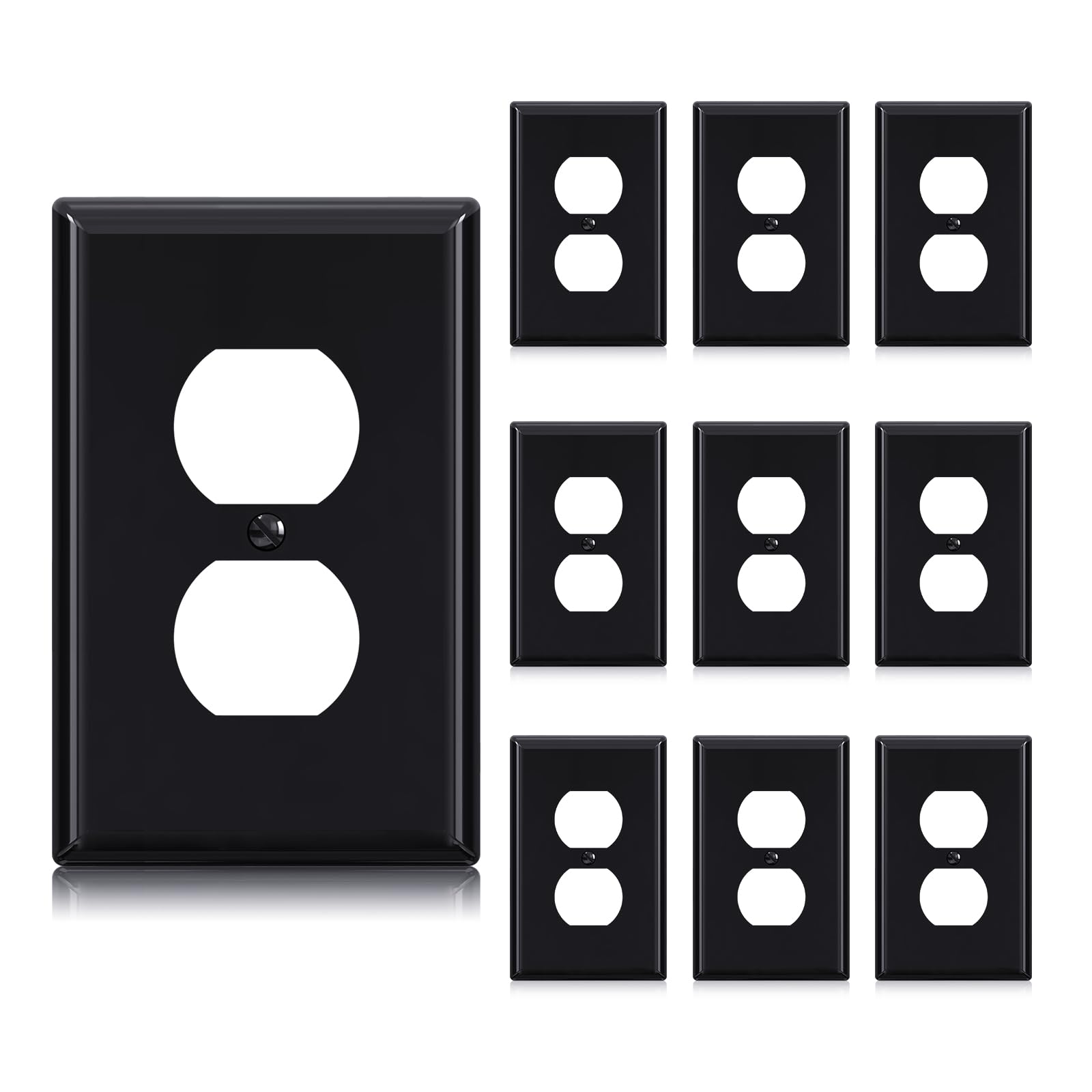 AIDA Screwless Outlet Covers - Matte White (10 Pack) -26