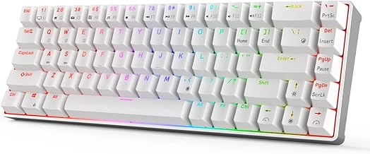 RK ROYAL KLUDGE Wireless 60% Mechanical Keyboard PBT keycaps, Bluetooth Mechanical Keyboard with CNC frame, Compact Gaming Keyboard with Software - 68 Keys Hot Swappable Gateron Brown Switch, RK68 pro