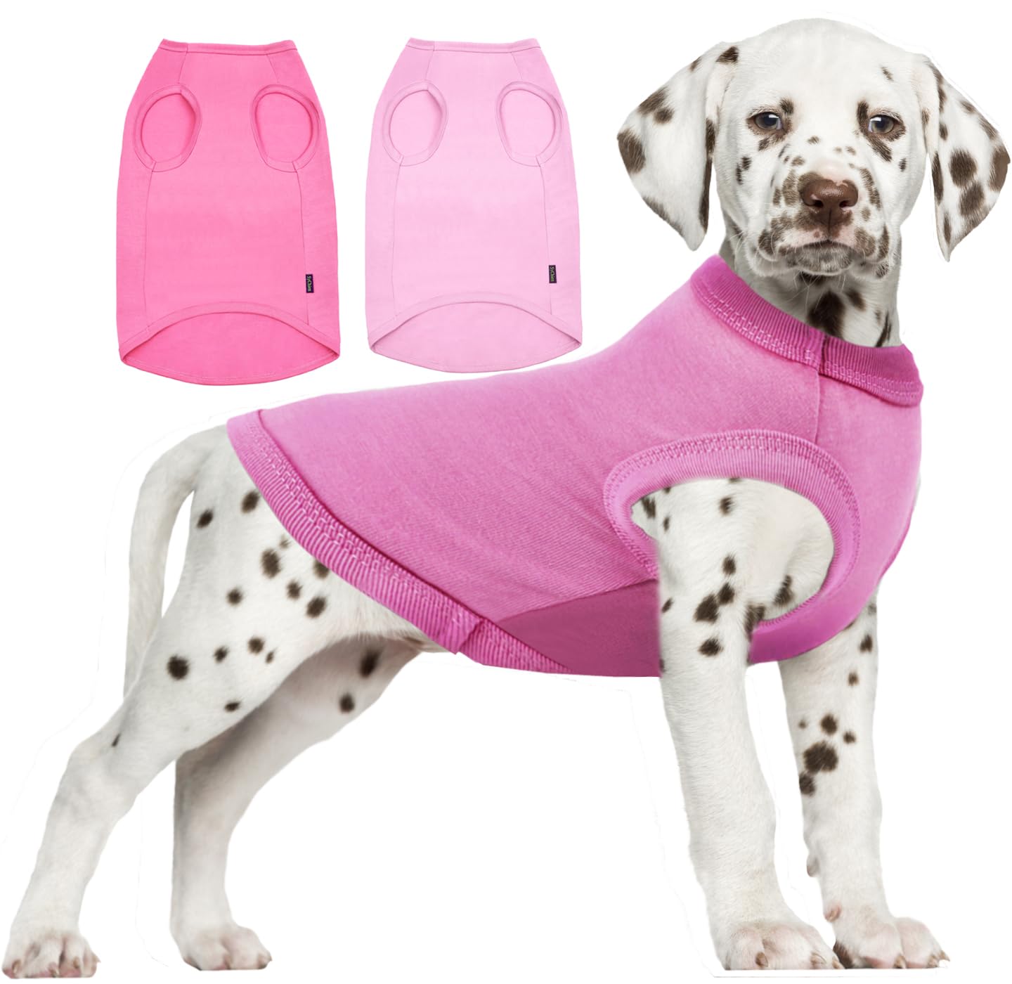 Sychien Dog Pink Shirt for Medium Dogs,Blank Plain Pink Cotton Shirts for Frenchu Bulldog,M Pink Rose — image 1