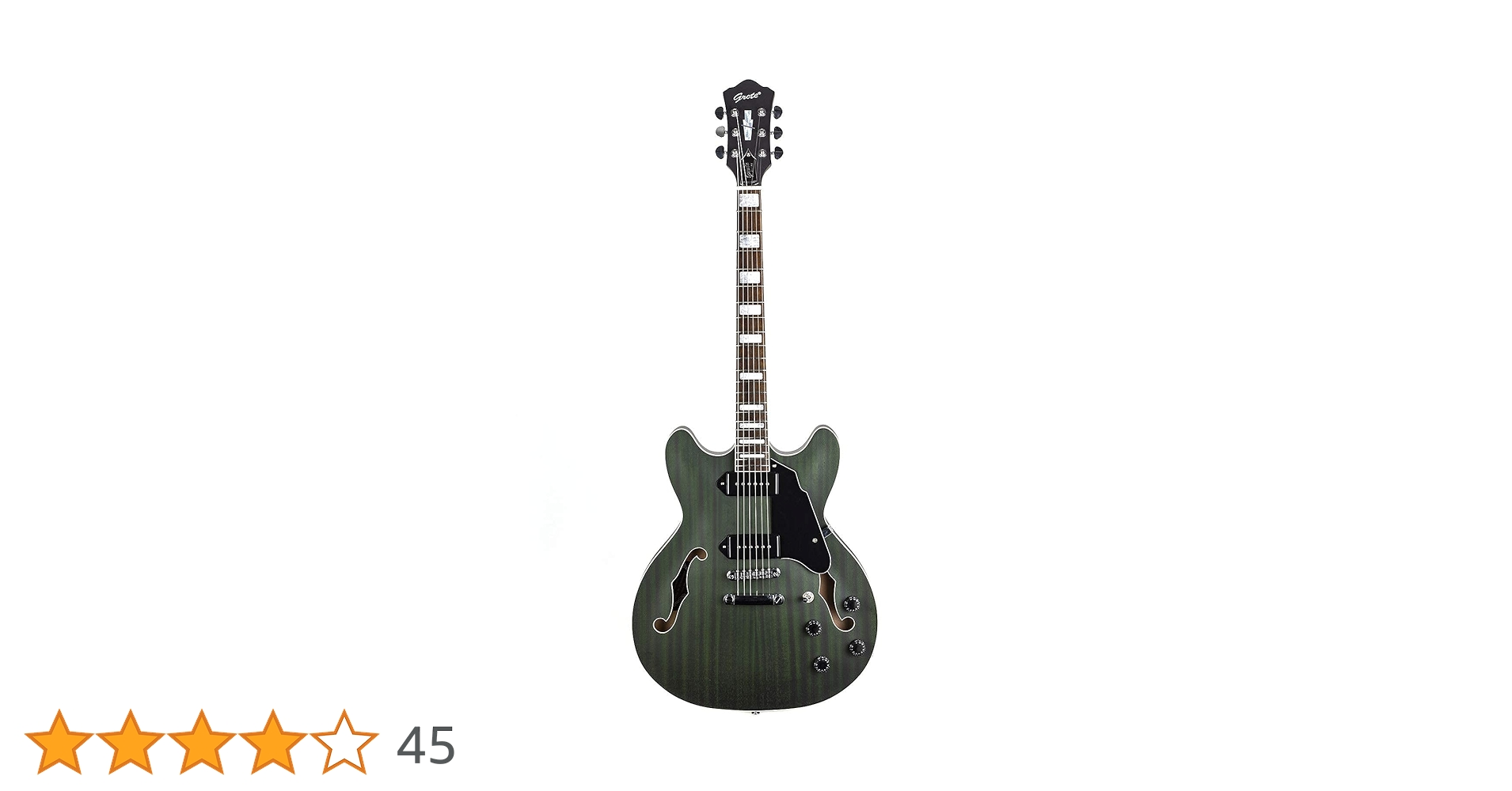 Grote セミアコースティックギター ナチュラル GROTE Full Scale Electric Guitar Semi-Hollow Body～Amazon産