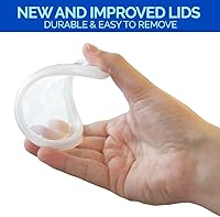 Vista 5 de Contenedores de delicatessen con tapas, recipientes de almacenamiento de alimentos, recipientes transparentes para congelador, paquete de 36