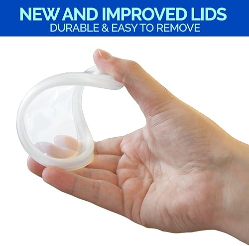 Miniatura 5 de Contenedores de delicatessen con tapas, recipientes de almacenamiento de alimentos, recipientes transparentes para congelador, paquete de 36