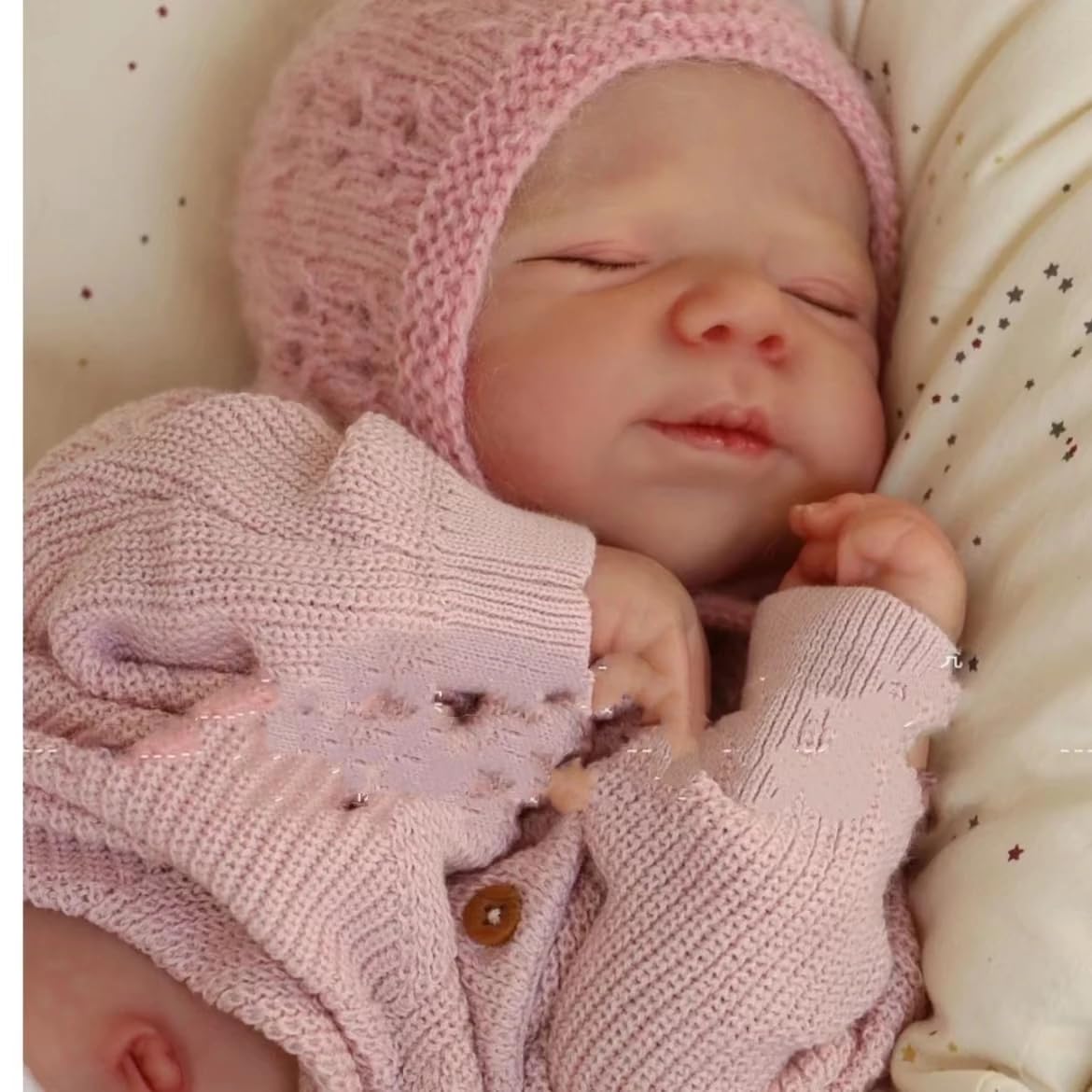 OHIJGN Reborn Doll Girl 19 Inches Handmade Washable Reborn Babies Soft Vinyl Body with Anatomically Correct - Image 2