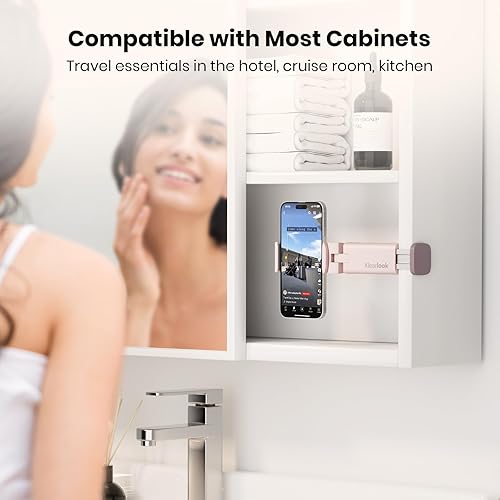 Miniatura 5 de Klearlook - Paquete de 2 soportes universales para teléfono de avión, soporte giratorio de 360 para mesa y escritorio de bandeja de avión, soporte