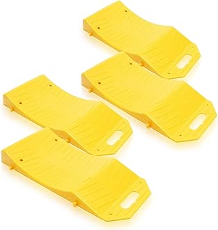 ZONETECH Zone Tech Tire Saver Ramps - Premium Quality Highly Visible Travel Ramps for Flat Spot and Flat Tire Prevention