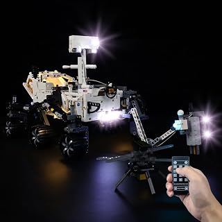 Kyglaring LED Lighting Kit for Lego Technic NASA Mars Rover 42158 Building Set (No Model) - Light Set Compatible with 42158 Perseverance Advanced - Without Building Set (Remote Version)