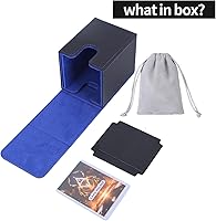 Vista 5 de AFIING MTG Caja de Mazo para Commander Display, Caja de Cartas que Cabe 100 Cartas con Doble Funda, Caja de Almacenamiento Magic Commander TCG con 2