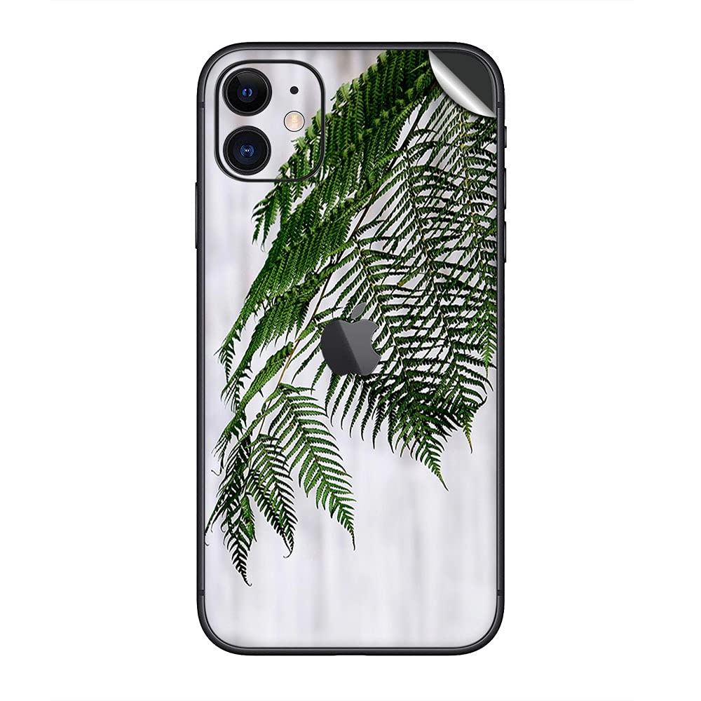 GADGETS WRAP Printed Vinyl Skin Sticker Decal for Apple iPhone 11 - Grean Leafs