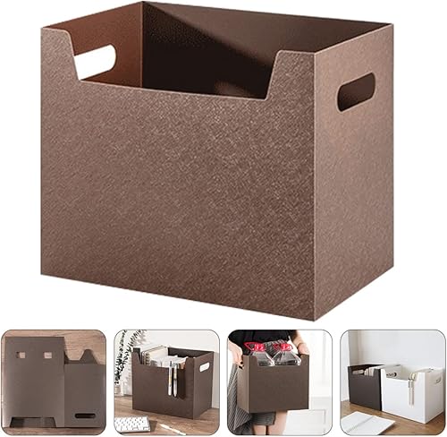 Miniatura 5 de HAPINARY 2 cajas organizadoras de dos asas para artículos con asa de cartas organizador de oficina para organización de almacenamiento con