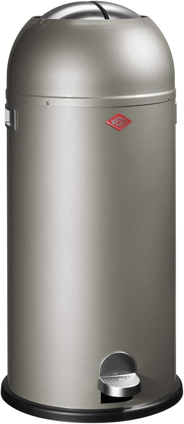 WESCO Kickmaster Maxi 180 731-03 Pedal Bin Nickel Silver