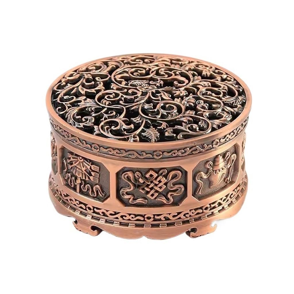 Incense Holder Base Metal Eight-treasure Furnace Household Incense Burner Sandalwood Indoor Tea Ceremony
