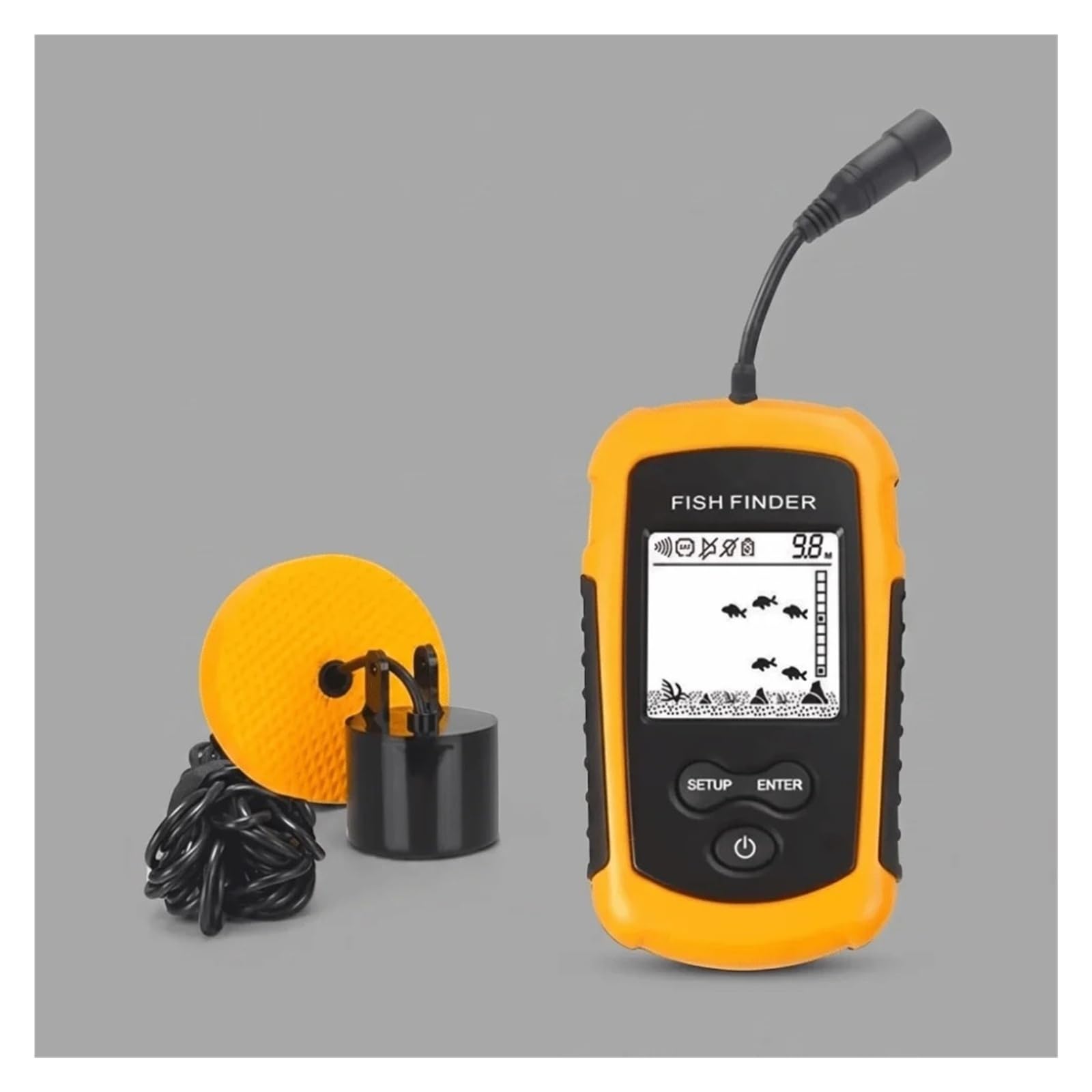 Ecoscandaglio, Ecoscandaglio portatile palmare wireless lanciabile con profondità di 100 m