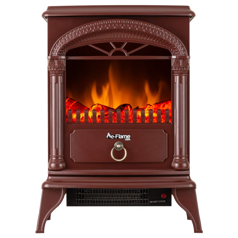 Buy eFlame USA Hamilton Compact Freestanding Electric Fireplace Space Heater 3D Wood Burning
