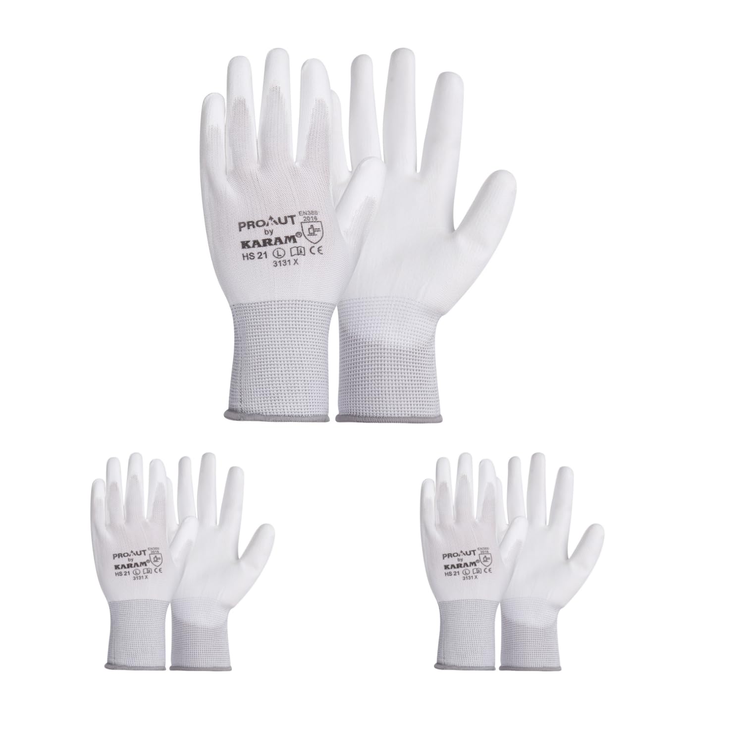 Karam HS21 Safety Gloves for Mechanical Risk | Safety Work Gloves with White Liner with White PU Coating | Cut Resistant | Abrasion, Tear & Puncture Resistant | Industrial Use | Size-L (B07Z5D7ZST) Amazon Price History, Amazon Price Tracker