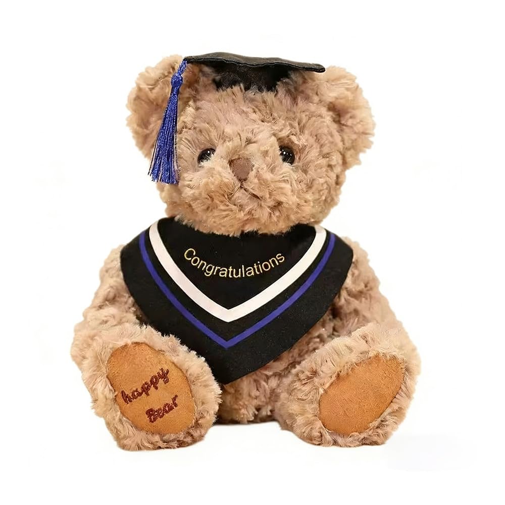 Nuyiac Graduation Teddy Bear, 2026 New Graduation Plush Gifts, Bear Stuffed Animal with Cap and Gown High School College Graduation Gifts for Boys & Girls (Style A)