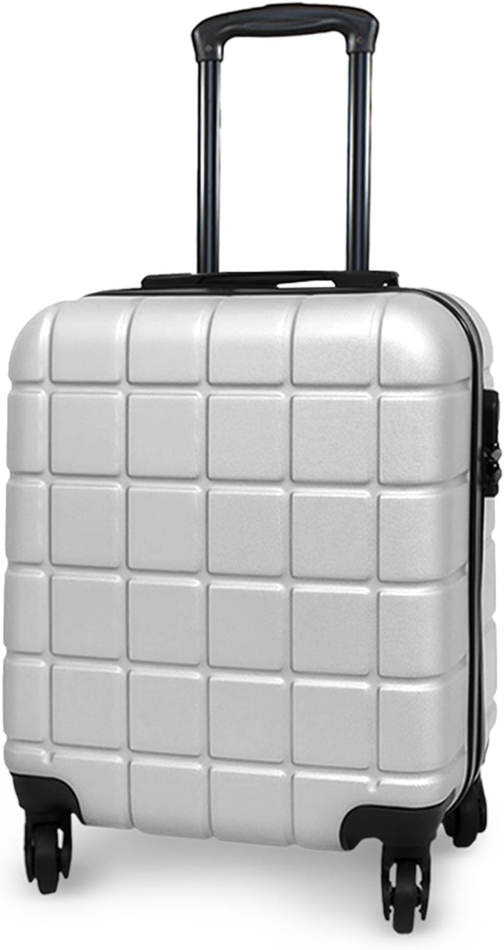 Atlas Cabin Suitcase 45x36x20cm - Lightweight Double-Wheel Luggage Bag, 3 Internal Pockets, Telescopic Handle w/ 3 Heights, Durable ABS Hard Shell - Approved by Most Airlines