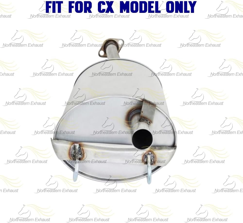 Exhaust Muffler Compatible for 1996-2000 Honda Civic 1.6L | Stainless Steel | Northeastern Exhaust | Free Gasket, Hangers and Bolts & Nuts Included | Automotive Replacement Part