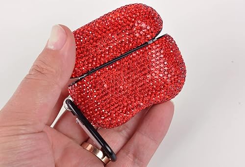 Miniatura 5 de Funda moderna de lujo para AirPods 2020, con diamantes de imitación y llavero, funda protectora de cristal premium a prueba de golpes, para carga de