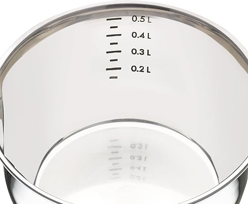 Vista 3 de Küchenprofi Cacerola de acero inoxidable con fondo revestido, 16 onzas, plata