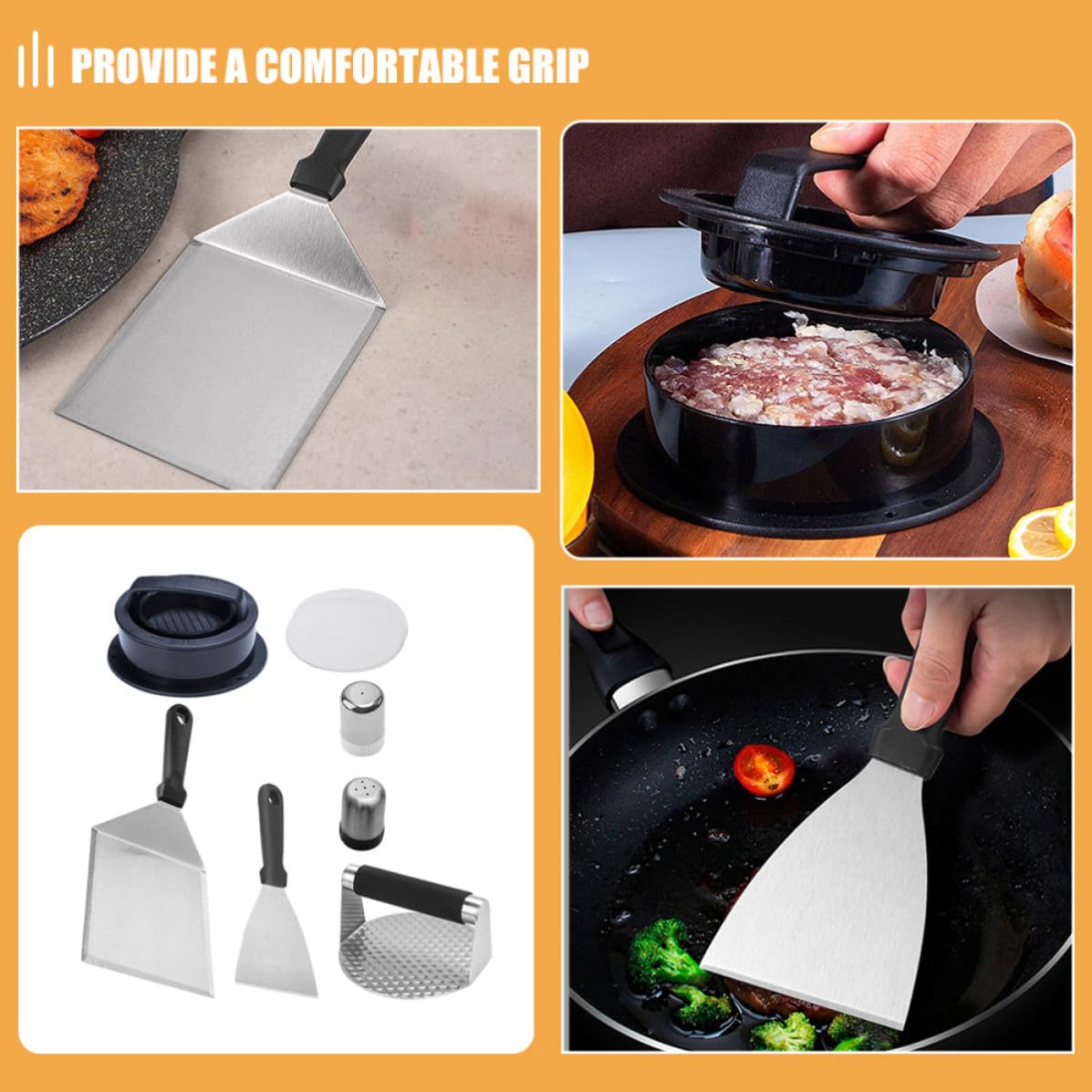Set Utensili Barbecue in Acciaio Inox, Robusto