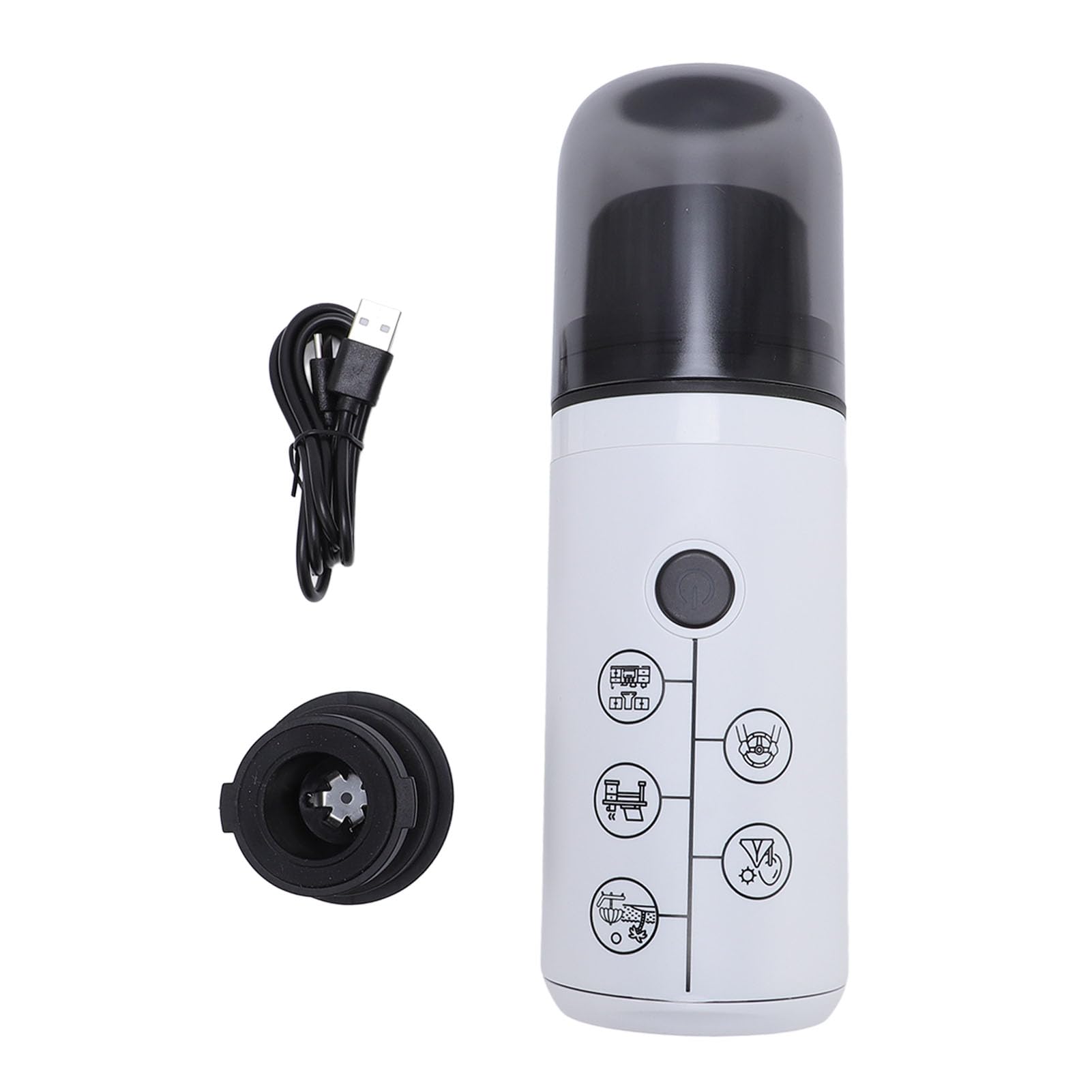 Pongnas Caffettiera Elettrica Portatile da 17 Bar per Viaggi in Campeggio all'aperto – Doppio Scomparto per caffè Macinato in Polvere e Capsule – Batteria Senza Fili da 2600 MAh – 120 Ml – Peso
