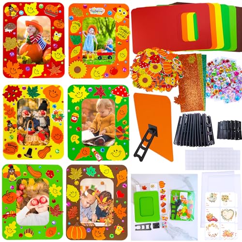 Winlyn 24 Sets Thanksgiving Craft Kits Fall Crafts DIY Autumn