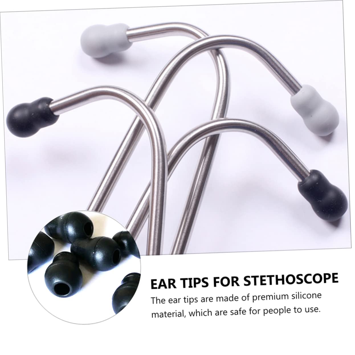 36pcs Silicone Stethoscope Earplugs Replacement Ear Tips Compatible Ear Hangers Lightweight Comfortable Noise Isolation for Hospital Clinic Use